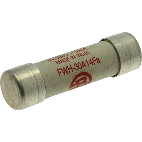 Bussmann. Предохранитель, высокая скорость, 30 A, AC 500 V, 14 x 51 mm, aR, UL - FWH-30A14F