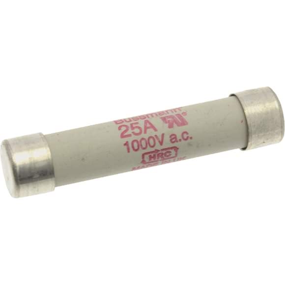 Bussmann. Предохранитель, высокая скорость, 25 A, AC 1000 V, DC 800 V, 14 x 67 mm, aR, UL - FWJ-25A14F