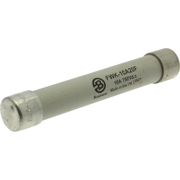 Bussmann. Предохранитель, высокая скорость, 10 A, AC 750 V, DC 750 V, 20 x 127 mm, aR, IEC - FWK-10A20F