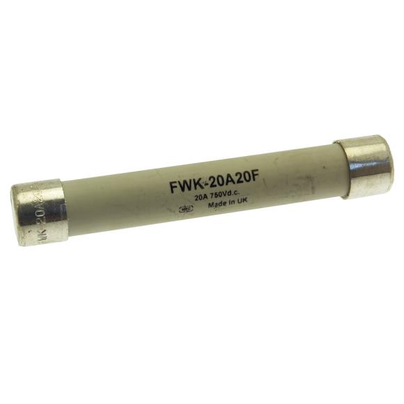 Bussmann. Предохранитель, высокая скорость, 20 A, AC 750 V, DC 750 V, 20 x 127 mm, aR, IEC - FWK-20A20F