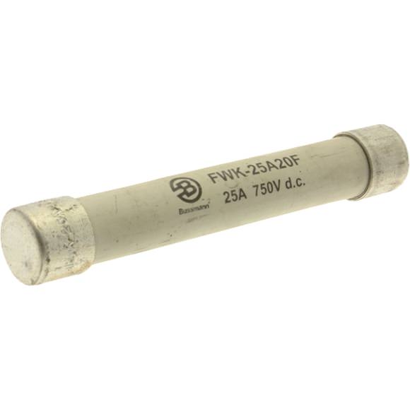 Bussmann. Предохранитель, высокая скорость, 25 A, AC 750 V, DC 750 V, 20 x 127 mm, aR, IEC - FWK-25A20F