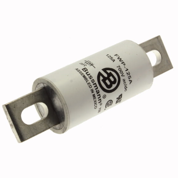 Bussmann. Предохранитель, высокая скорость, 125 A, AC 700 V, DC 700 V, 31 x 130 mm, UL - FWP-125A