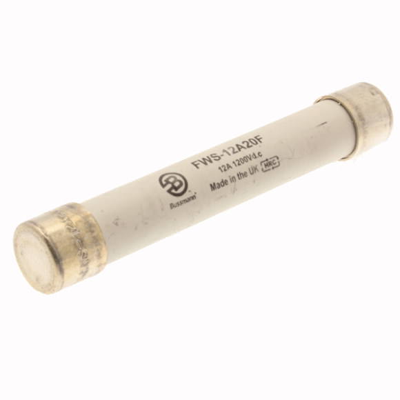 Bussmann. Предохранитель, высокая скорость, 12 A, AC 1400 V, DC 1000 V, 20 x 127 mm, gS, IEC, BS - FWS-12A20F