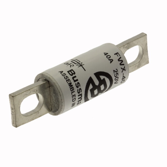 Bussmann. Предохранитель, высокая скорость, 40 A, AC 250 V, 21 x 81 mm, UL - FWX-40A