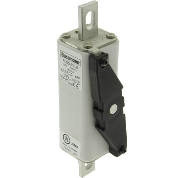Bussmann. Предохранитель, высокая скорость, 100 A, DC 1000 V, 01XL, gPV, UL, IEC - PV-100A-01XL-B