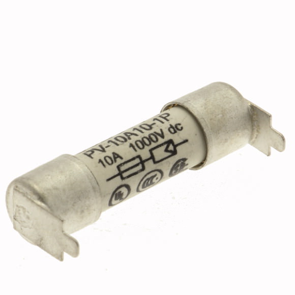 Bussmann. Предохранитель, высокая скорость, 10 A, DC 1000 V, IEC60269-6 type A, 10 x 38 mm, gPV, UL PV, IEC, UL - PV-10A10-1P