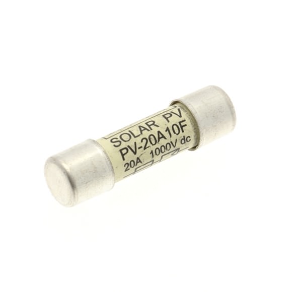 Bussmann. Предохранитель, высокая скорость, 20 A, пост. ток (DC) 1000 В, IEC60269-6 тип A, 10 x 38 мм, gPV, IEC - PV-20A10F