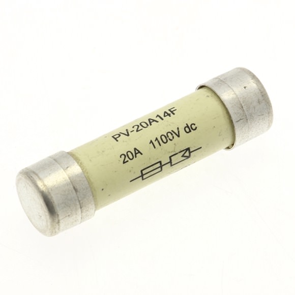 Bussmann. Предохранитель, высокая скорость, 20 A, пост. ток (DC) 1100 В, IEC60269-6 тип A, 14 x 51 мм, gPV, IEC - PV-20A14F