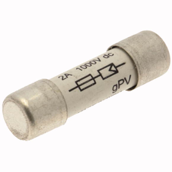 Bussmann. Предохранитель, высокая скорость, 2 A, DC 1000 V, IEC60269-6 type A, 10 x 38 mm, gPV, UL PV, UL, IEC - PV-2A10F