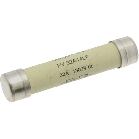 Bussmann. Предохранитель, высокая скорость, 32 A, DC 1300 V, 14 x 65 mm, gPV, IEC, UL - PV-32A14LF