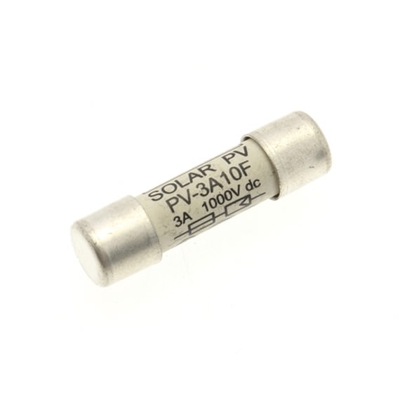 Bussmann. Предохранитель, высокая скорость, 3 A, пост. ток (DC) 1000 В, IEC60269-6 тип A, 10 x 38 мм, gPV, IEC - PV-3A10F