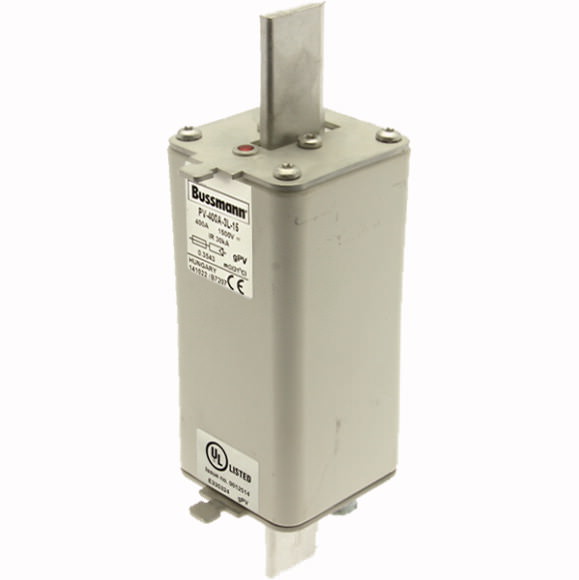 Bussmann. Предохранитель, высокая скорость, 400 A, DC 1000 V, 3L, gPV, UL, IEC - PV-400A-3L