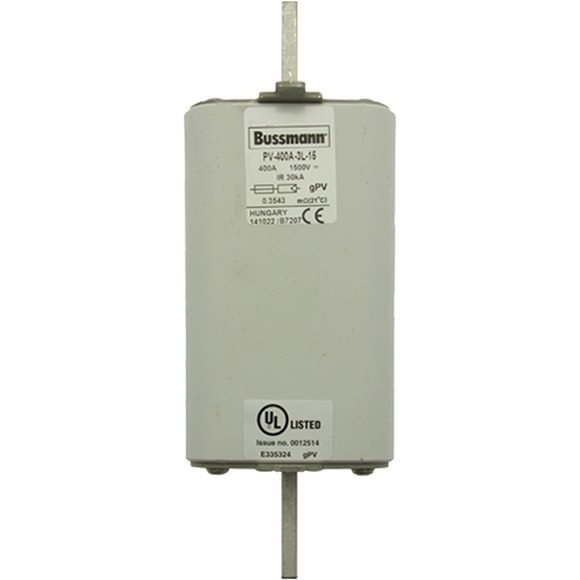 Bussmann. Предохранитель, высокая скорость, 630 A, DC 1000 V, 3L, 75 x 205 mm, gPV, IEC, UL, с индикатором - PV-630A-3L