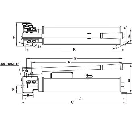 Объемный насос для жидкости гидравлическая ручной BVA