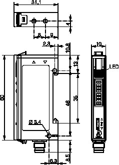 Contrinex. Фотоэлектрический датчик: LFS-3066-101