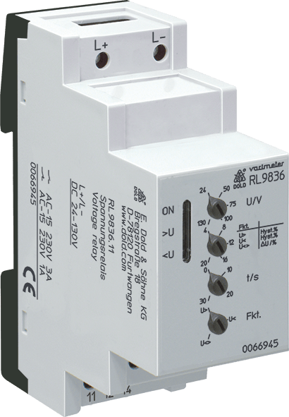 Measuring relays for voltage monitoring