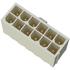 FCI. Minitek® Pwr4.2, Wire to Board Connector header, Dual row, Vertical Through hole, Tin plating, Natural Color, 8 positions, Glow Wire Compatible - 10127820-0822GLF