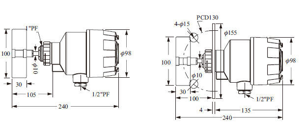 Флажковый уровнемер для твердых тел с вертикальным монтажом защищенный SE series FineTek Co., Ltd.