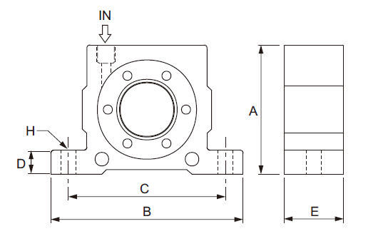 Пневматический вибратор с ударным поршнем шариковый ротационный BV series FineTek Co., Ltd.