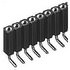 Fischer Elektronik. Conn Socket Strip SKT 3 POS 2.54mm Solder RA Side Entry Thru-Hole - BL 7 03