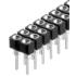 Fischer Elektronik. Conn Socket Strip SKT 14 POS 2.54mm Solder ST Top Entry Thru-Hole - MK 221 14 Z