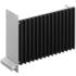 Fischer Elektronik. Heat Sink Passive Extruded Screw Mount Aluminum 3.6K/W Black Anodized - SK 105 37,5 SA