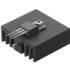 Fischer Elektronik. Heat Sink Passive TO-218/TO-220/TO-247/TO-248 Extruded Thru-Hole Aluminum 8K/W Black Anodized - SK 126 25 STS TO 220