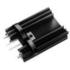 Fischer Elektronik. Heat Sink Passive TO-220/SOT-32/TO-3P Extruded Thru-Hole Aluminum 4.5K/W Black Anodized - SK129/63.5/STS