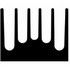 Fischer Elektronik. Heat Sink Passive Extruded Adhesive Aluminum 5.9K/W Black Anodized - SK 174 1000 SA