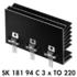 Fischer Elektronik. Standard extruded heatsinks - SK 181 94 C 3 X TO 220