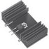 Fischer Elektronik. Heat Sink Passive TO-220 Extruded Thru-Hole Aluminum 7.9K/W Black Anodized - SK 185 25 STS TO 220