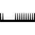 Fischer Elektronik. Heat Sink Passive TO-3 Extruded Screw Mount Aluminum 1.4K/W Black Anodized - SK 404 1000 AL