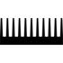 Fischer Elektronik. Heat Sink Passive Extruded Screw Mount Aluminum 1.4K/W Black Anodized - SK 411 100 AL