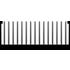 Fischer Elektronik. Heat Sink Passive Extruded Adhesive Aluminum 0.35K/W Black Anodized - SK 418 150 SA