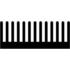 Fischer Elektronik. Heat Sink Passive Extruded Adhesive Aluminum 6.6K/W Black Anodized - SK 422 1000 SA