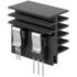 Fischer Elektronik. Heat Sink Passive Extruded Thru-Hole Aluminum 5.7K/W Black Anodized - SK 481 100 SA