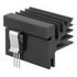 Fischer Elektronik. Heat Sink Passive Extruded Thru-Hole Aluminum 6.3K/W Black Anodized - SK 482 100 SA