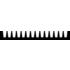 Fischer Elektronik. Heat Sink Passive Extruded Adhesive Aluminum 3.4K/W Black Anodized - SK 553 1000 AL