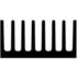 Fischer Elektronik. Heat Sink Passive Extruded Screw Mount Aluminum 4.8K/W Black Anodized - SK 567 1000 AL