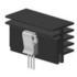 Fischer Elektronik. Heat Sink Passive Extruded Screw Mount Aluminum 7.2K/W Black Anodized - SK 573 50 SA