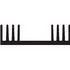 Fischer Elektronik. Heat Sink Passive Extruded Thru-Hole Aluminum 9.1K/W Black Anodized - SK 59 50 SA