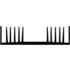 Fischer Elektronik. Heat Sink Passive TO-3 Extruded Screw Mount Aluminum 2.8K/W Black Anodized - SK 72 100 AL
