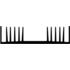 Fischer Elektronik. Heat Sink Passive TO-3 Extruded Adhesive Aluminum 2.8K/W Black Anodized - SK 72 37,5 AL