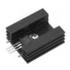 Fischer Elektronik. Heat Sink Passive TO-220 Extruded Thru-Hole Aluminum 12.5K/W Black Anodized - SK75-25-STS-TO220