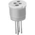 Fischer Elektronik. Conn Transistor Socket SKT 4 POS Solder ST Thru-Hole - TF 184