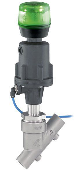 Клапан с наклонным седлом с вентилем с пневматическим приводом регулировки Globe control valves GEMÜ 554 GEMÜ Gebrüder Müller Apparatebau GmbH