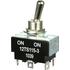 Honeywell. Switch Toggle ON ON DPDT Round Lever Solder 20A 277VAC 559.27VA Panel Mount with Threads - 12TS115-3