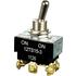 Honeywell. Switch Toggle ON ON DPDT Round Lever Screw 20A 277VAC 559.27VA Panel Mount with Threads - 12TS15-3
