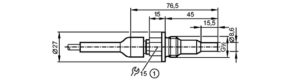 1: Макс. момент затяжки 30 Нм 