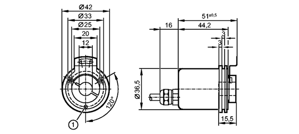 1: M3 x 6